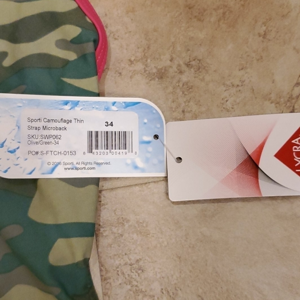 NWT sporti microback camouflage one piece - Picture 3 of 6